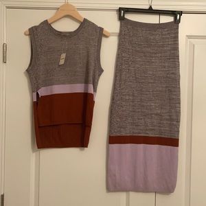 Free people skirt and top set nwt
